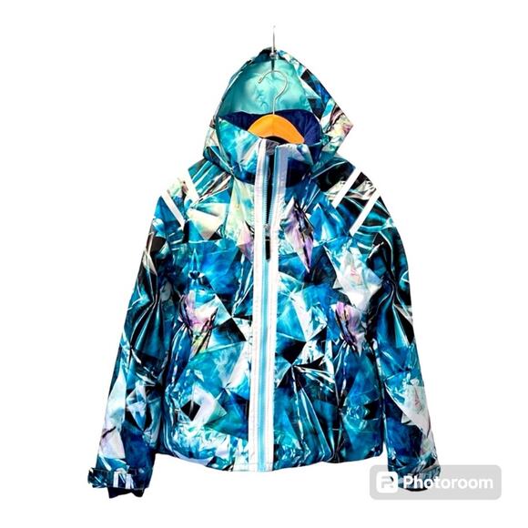 OBERMEYER Coat Teen Large 14-16 Ski Snowboard Full Zip Fleece Lined Hood - Picture 1 of 14
